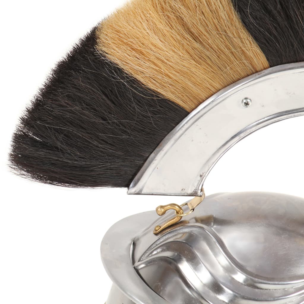 Roman Soldier Helmet Antique Replica LARP Silver Steel